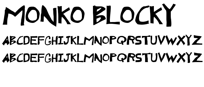 Monko Blocky font
